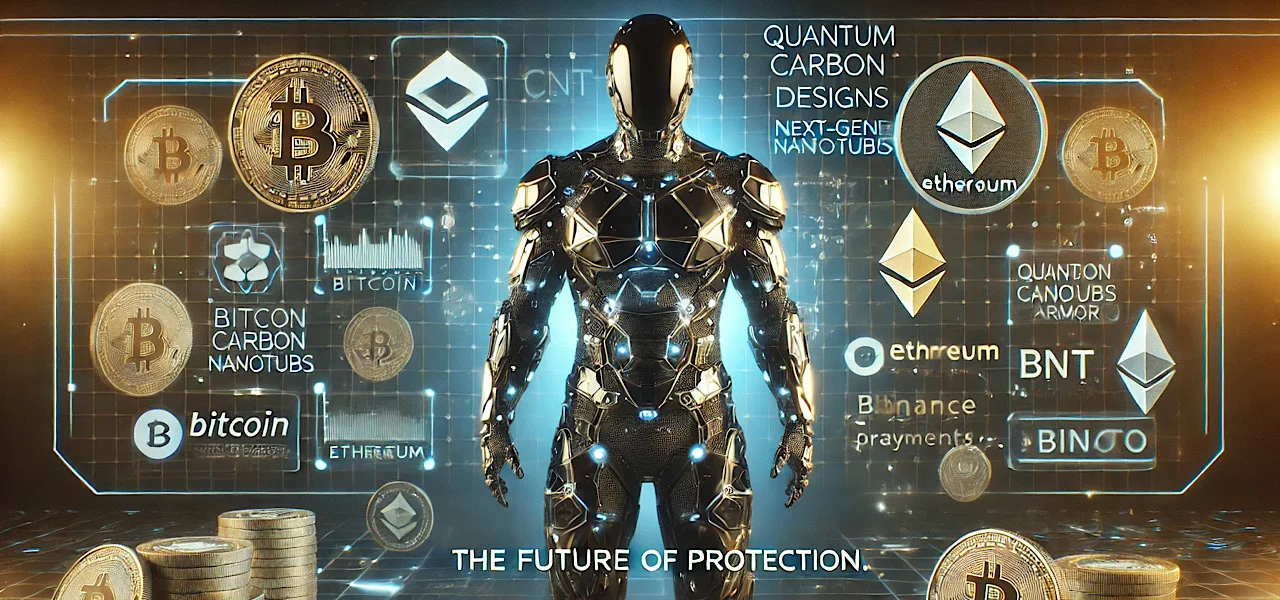 Revolutionizing protection with Quantum Carbon Design’s CNT Armor—ultra-light, next-gen ballistic defense now available for crypto payments (BTC, ETH, BNB). With President Trump endorsing crypto as the future of payments, secure your armor with cutting-edge technology and decentralized finance. Explore the future of protection today!